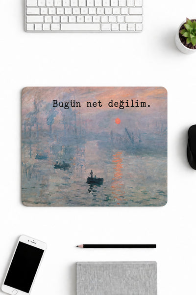 Bugün Net Değilim Mouse Pad 18x22 cm — Esprili Kompakt Ofis Mousepad