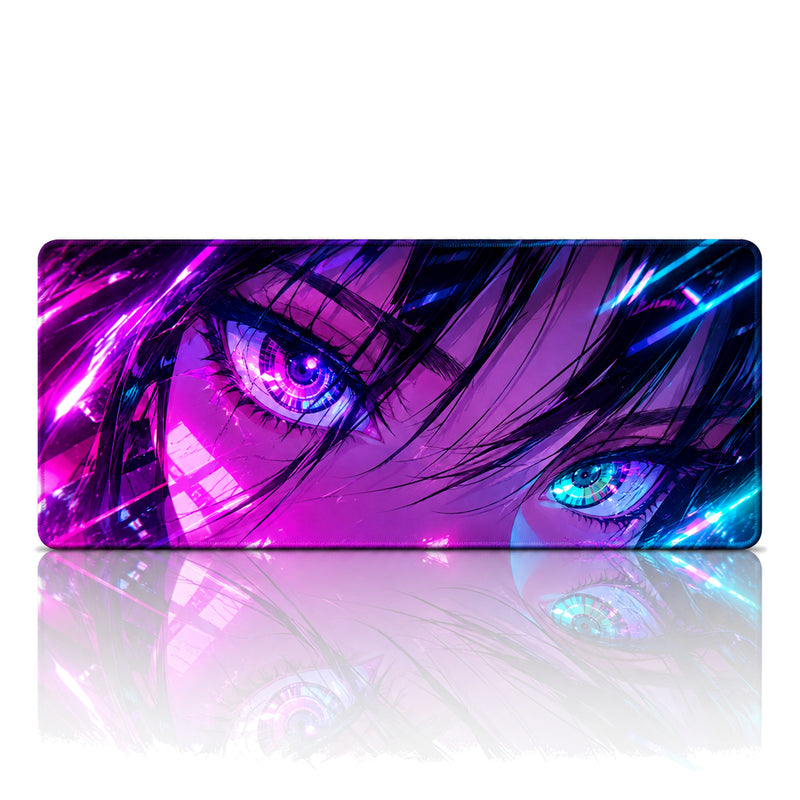 Anime Oyuncu Mouse Pad 90x40 – Neon Gözler — Gaming Mouse Pad