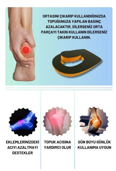 Heel Relief Topuk Dikeni Tabanlığı — Şok Emici Topuk Destekli İç Taban (Kahverengi)