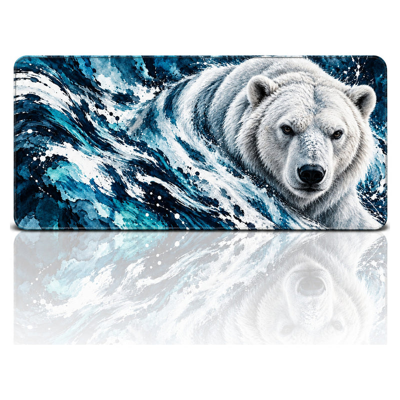 Kutup Ayısı Desenli Oyuncu Mouse Pad 90x40 – Buzul | Gaming Mouse Pad