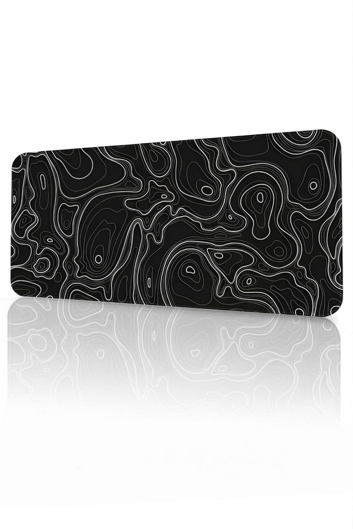 Siyah Typography 70x30 cm Oyuncu Mouse Pad — XL Gaming Mousepad, Kaymaz Kauçuk Taban, Dikişli Kenar