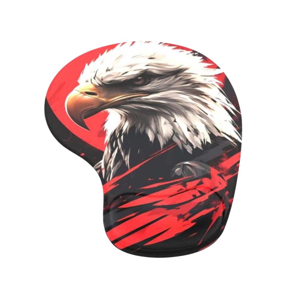 Eagle kartal desenli bilek destekli mouse pad