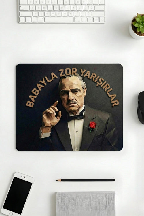 Babayla Zor Yarışırlar GD desenli mouse pad 18x22 cm