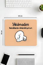 Yıkılmadım desenli mouse pad yakın çekim