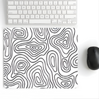 Beyaz Typography desenli mouse pad 18x22 cm