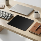 Siyah desenli mouse pad yakın çekim