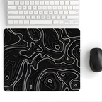 Siyah Typography desenli mouse pad 18x22 cm