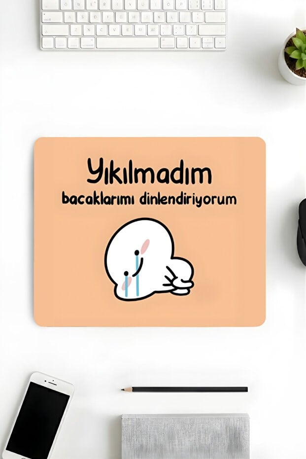 Yıkılmadım desenli mouse pad 18x22 cm