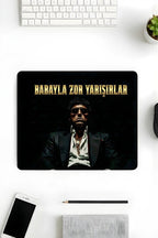 Babayla Zor Yarışırlar desenli mouse pad 18x22 cm