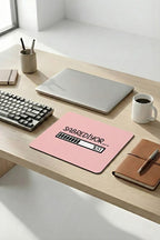 Sabrediyor desenli mouse pad yakın çekim