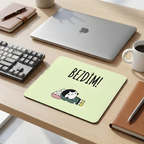 Tired Mood desenli mouse pad yakın çekim