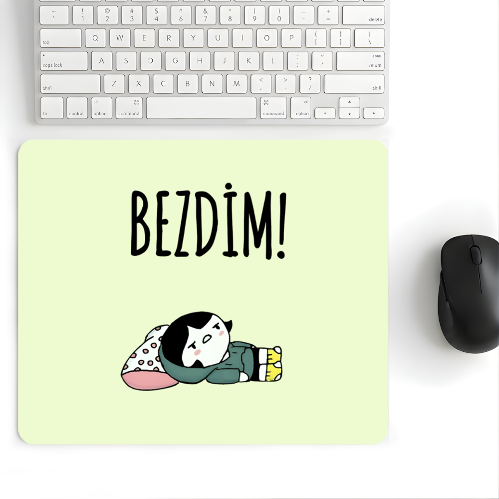Tired Mood desenli mouse pad 18x22 cm