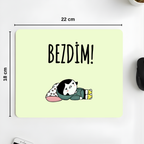 Tired Mood desenli mouse pad kullanım görseli