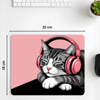 Sleepy Cat desenli mouse pad kullanım görseli