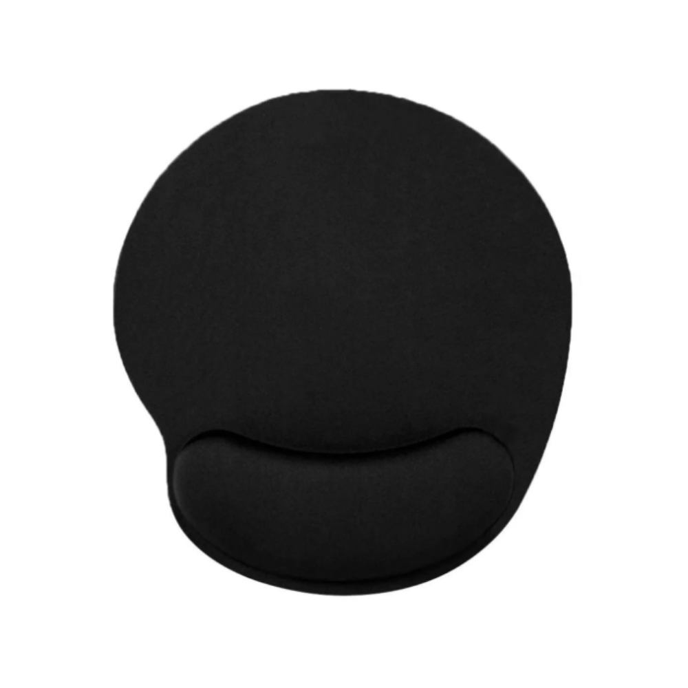 Bilek destekli mouse pad, poliüretan ve jel karışımı yastık, siyah