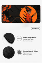 Orange Rosakiri 90x40 cm gaming mouse pad detay görseli
