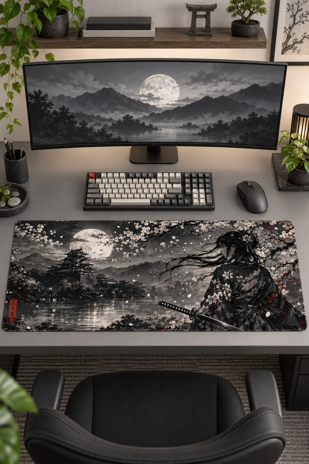 Tsuki 90x40 cm gaming mouse pad yakın çekim