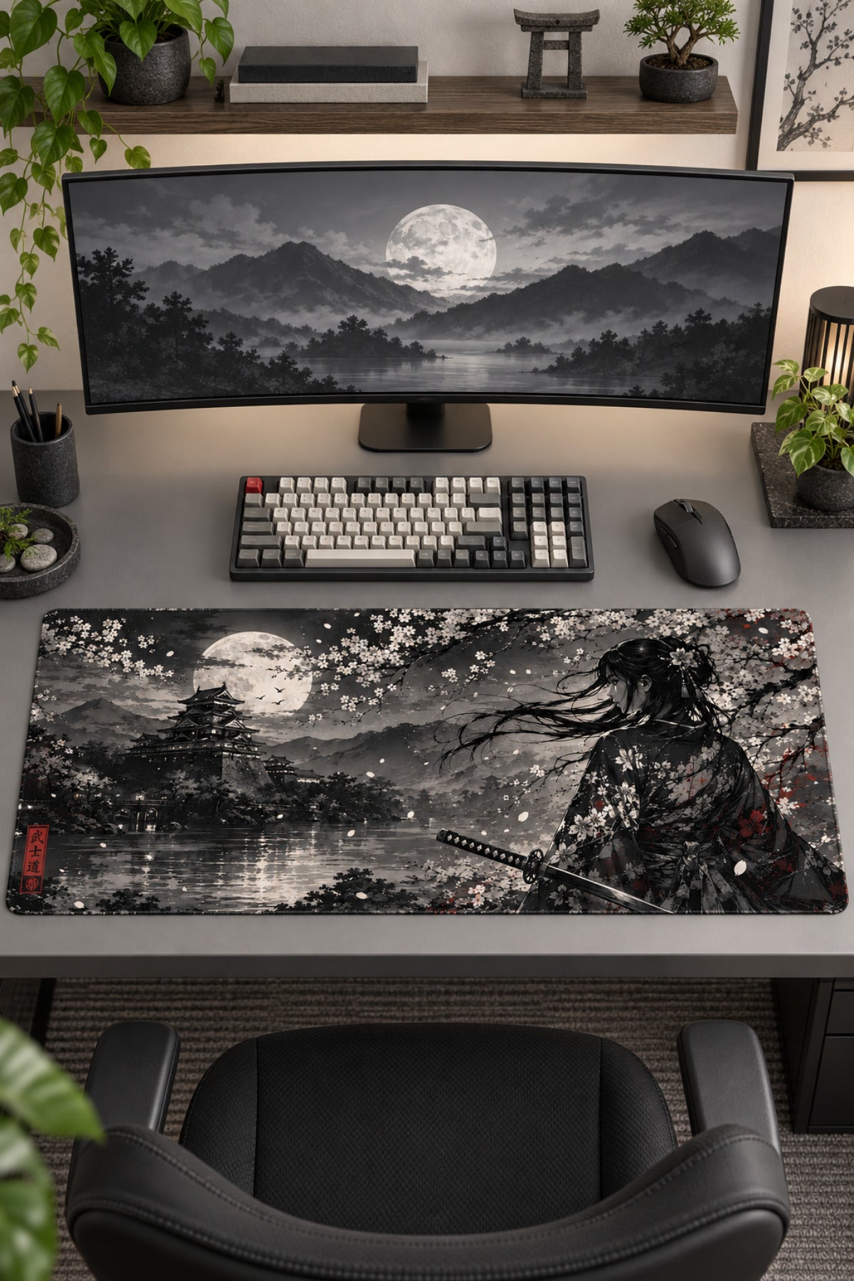 Tsuki 90x40 cm gaming mouse pad yakın çekim