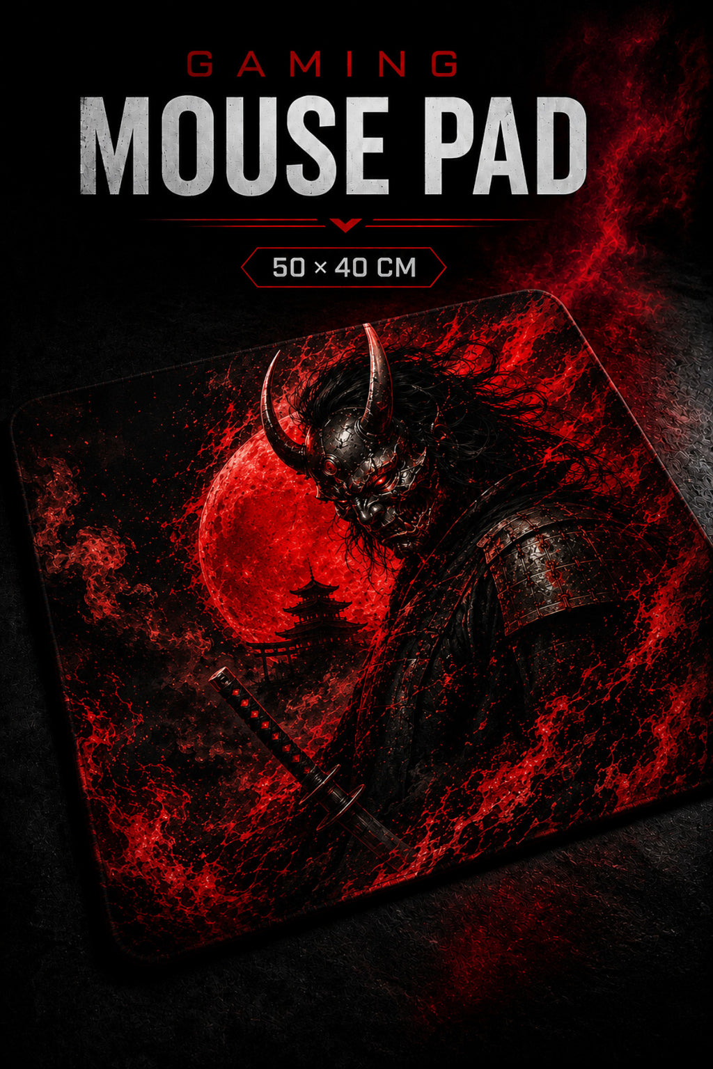 Red Tide 50x40 cm oyuncu mouse pad kullanım görseli