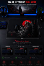 Tengu 50x40 cm oyuncu mouse pad detay görseli