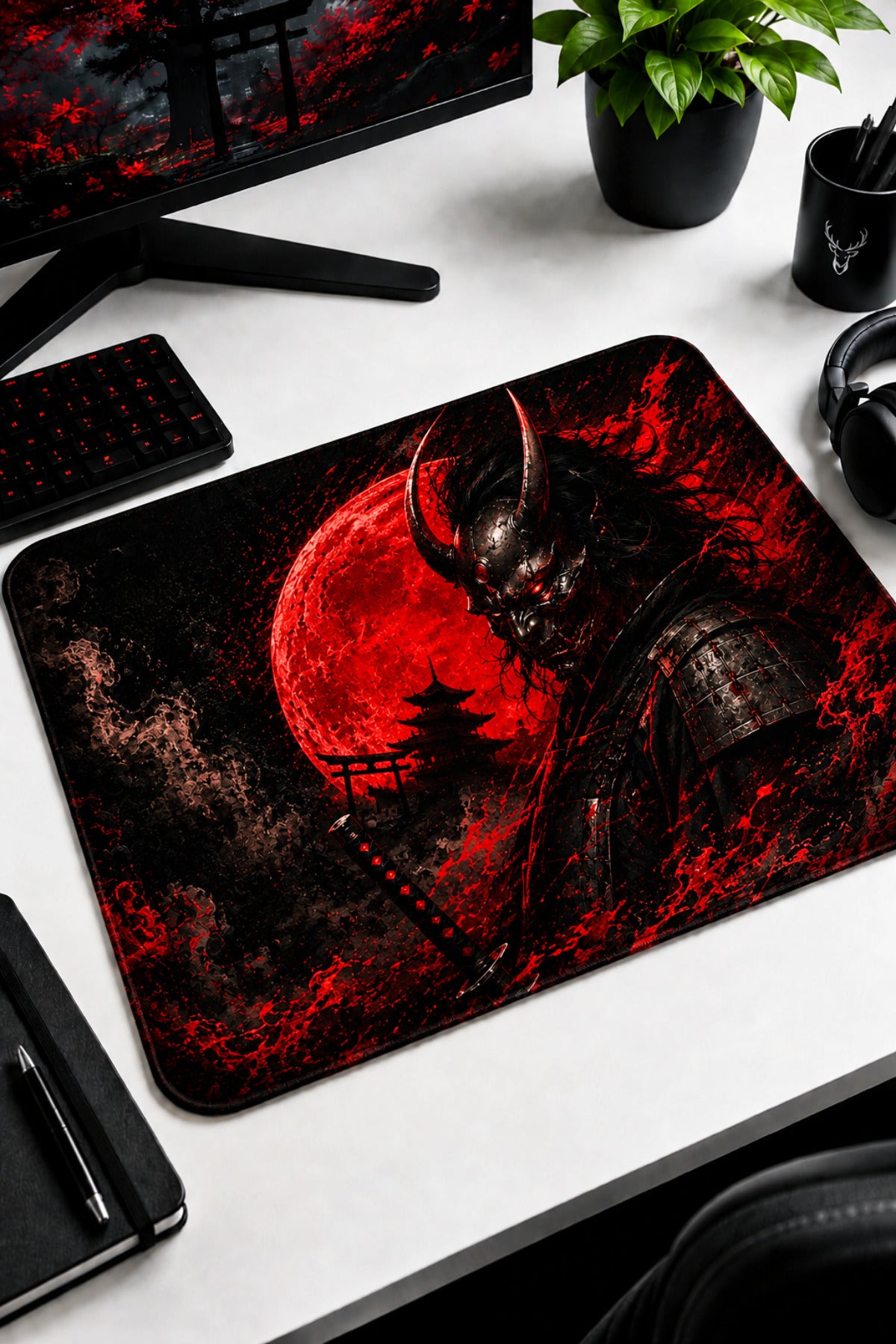 Red Tide 50x40 cm oyuncu mouse pad yakın çekim