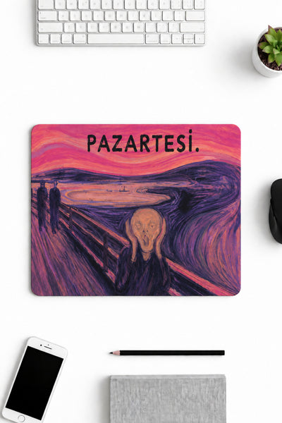 Pazartesi Mouse Pad 18x22 cm — Esprili Kompakt Ofis Mousepad