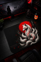 Kitsune 50x40 cm oyuncu mouse pad yakın çekim