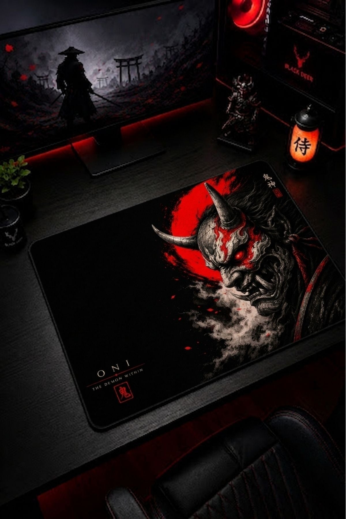 Oni 50x40 cm oyuncu mouse pad kullanım görseli
