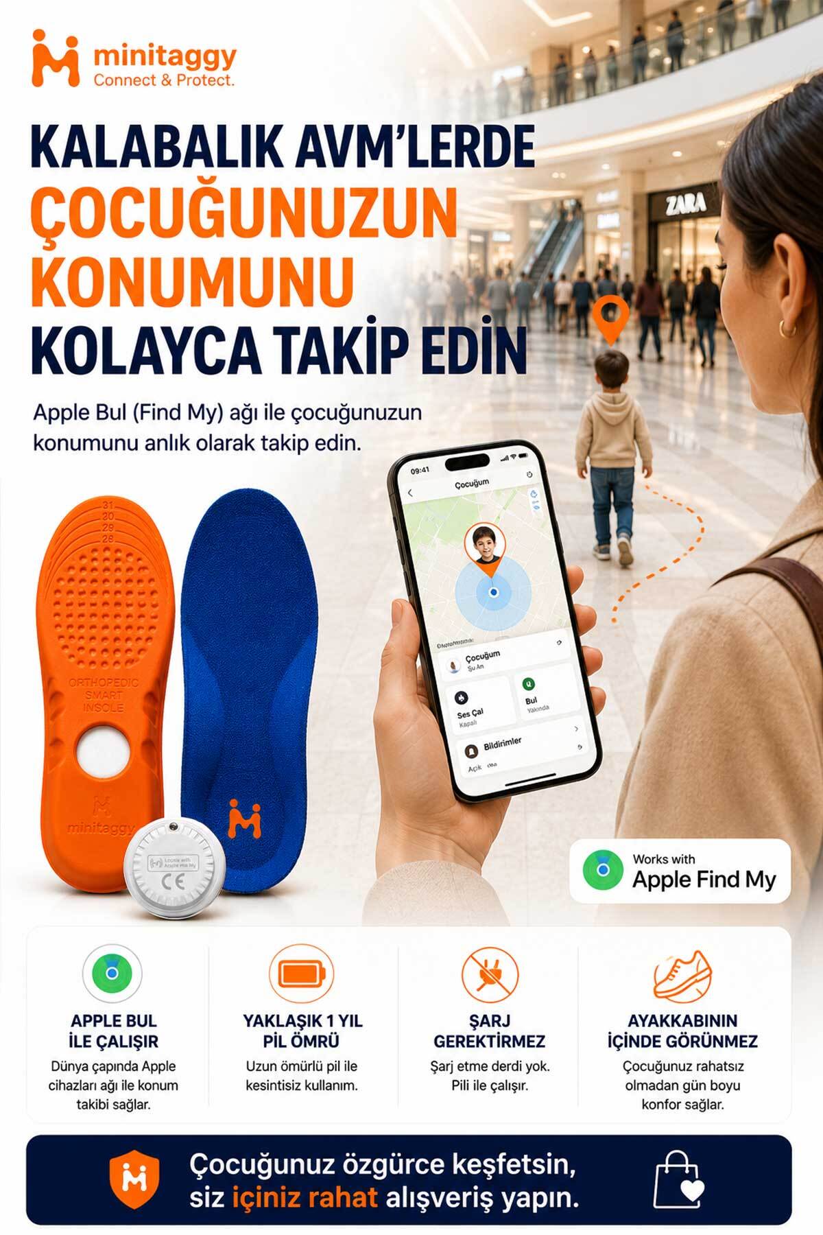 Takip modülünün iPhone Bul uygulamasıyla kullanımı