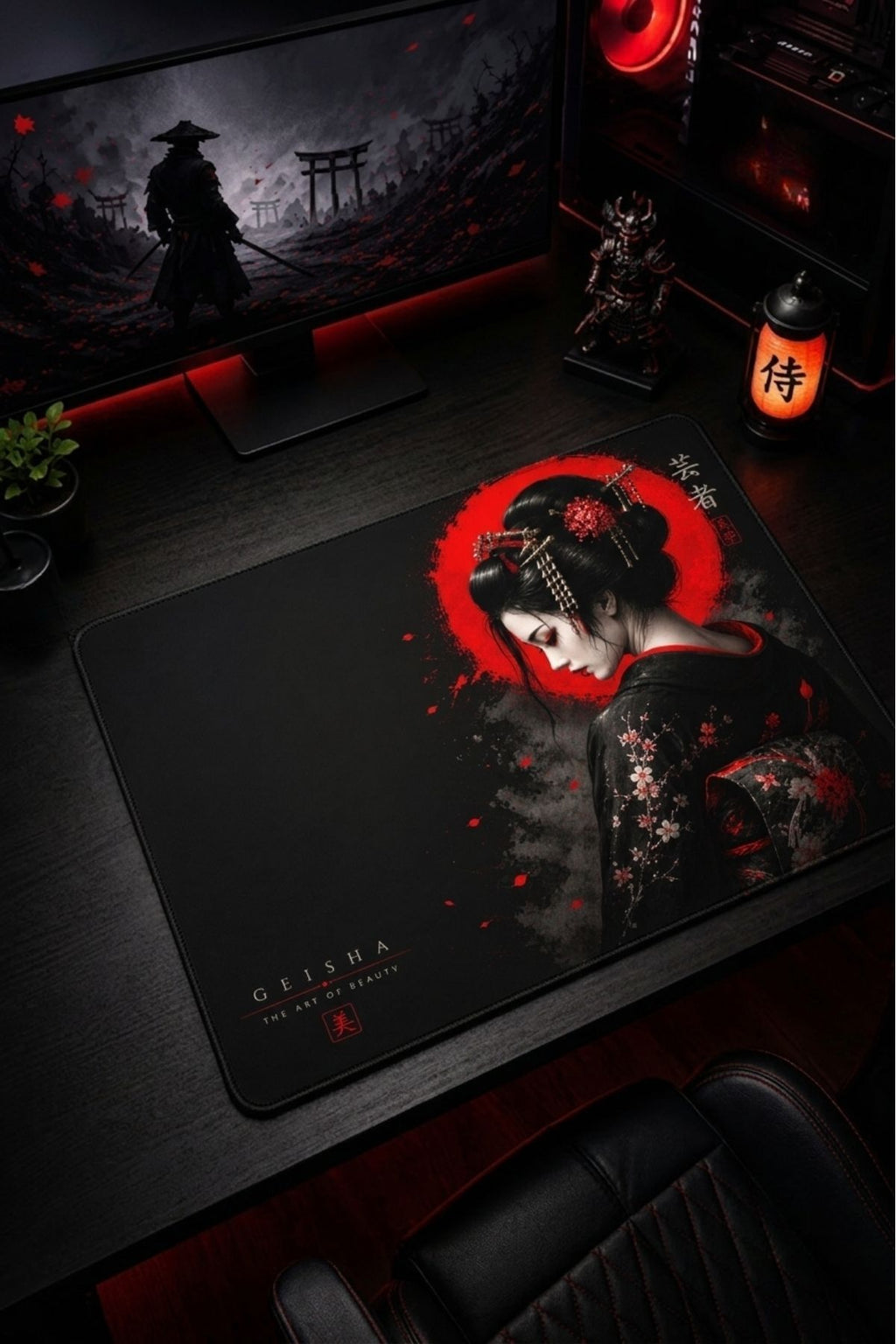 Geisha 50x40 cm oyuncu mouse pad kullanım görseli