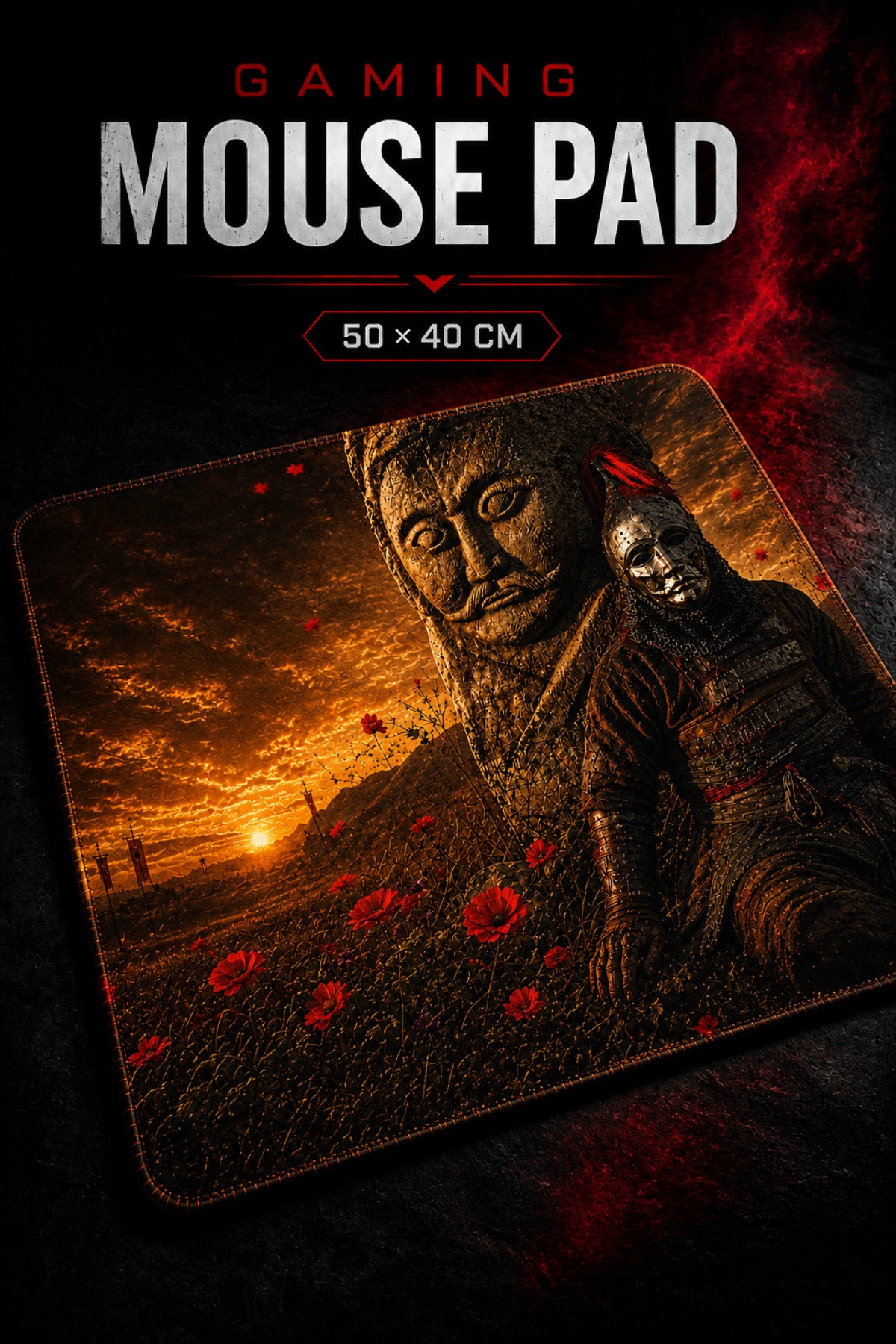 Shogun 50x40 cm oyuncu mouse pad kullanım görseli