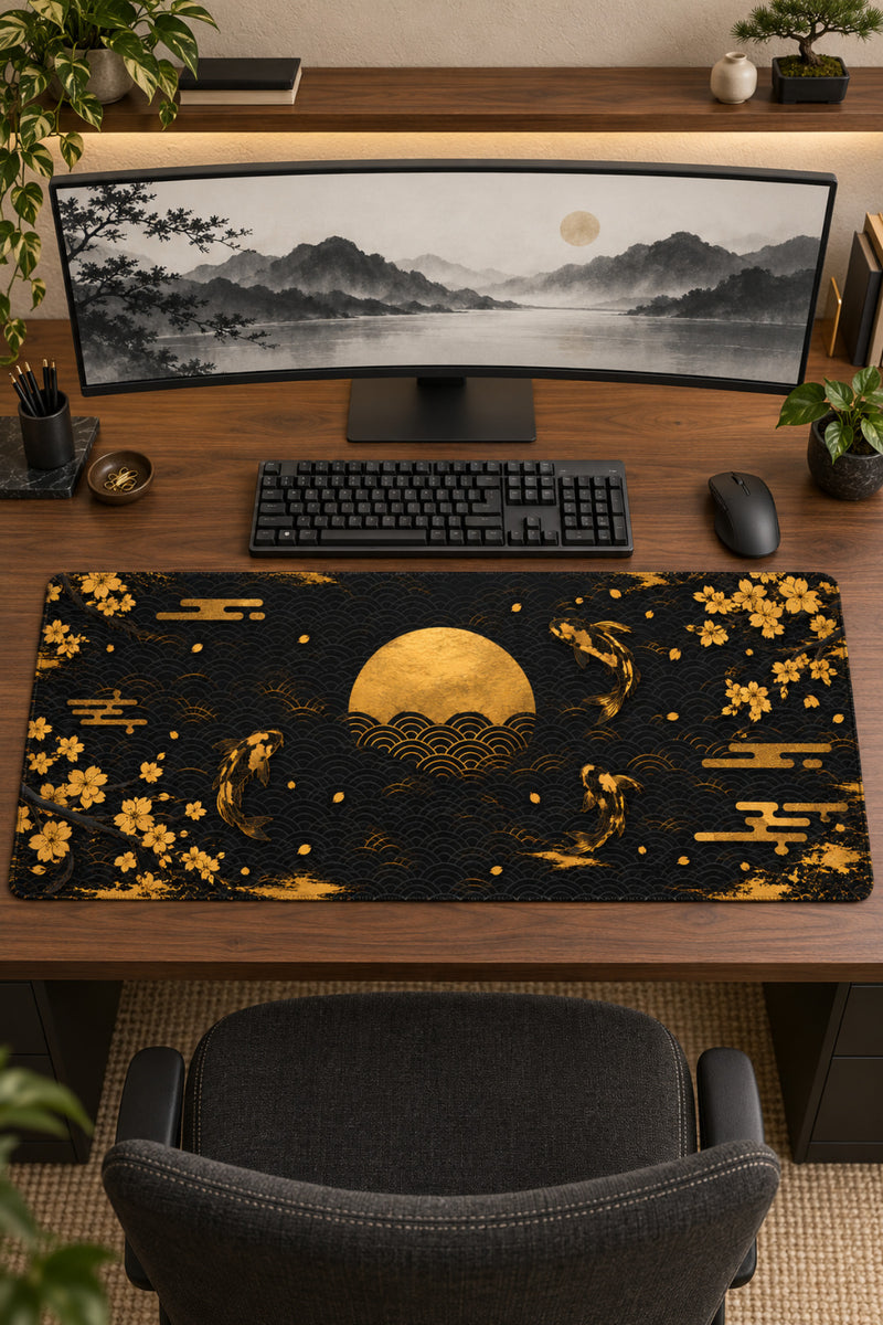 Kuroha 90x40 cm Oyuncu Mouse Pad — XXL Gaming Mousepad, Kaymaz Kauçuk Taban, Dikişli Kenar