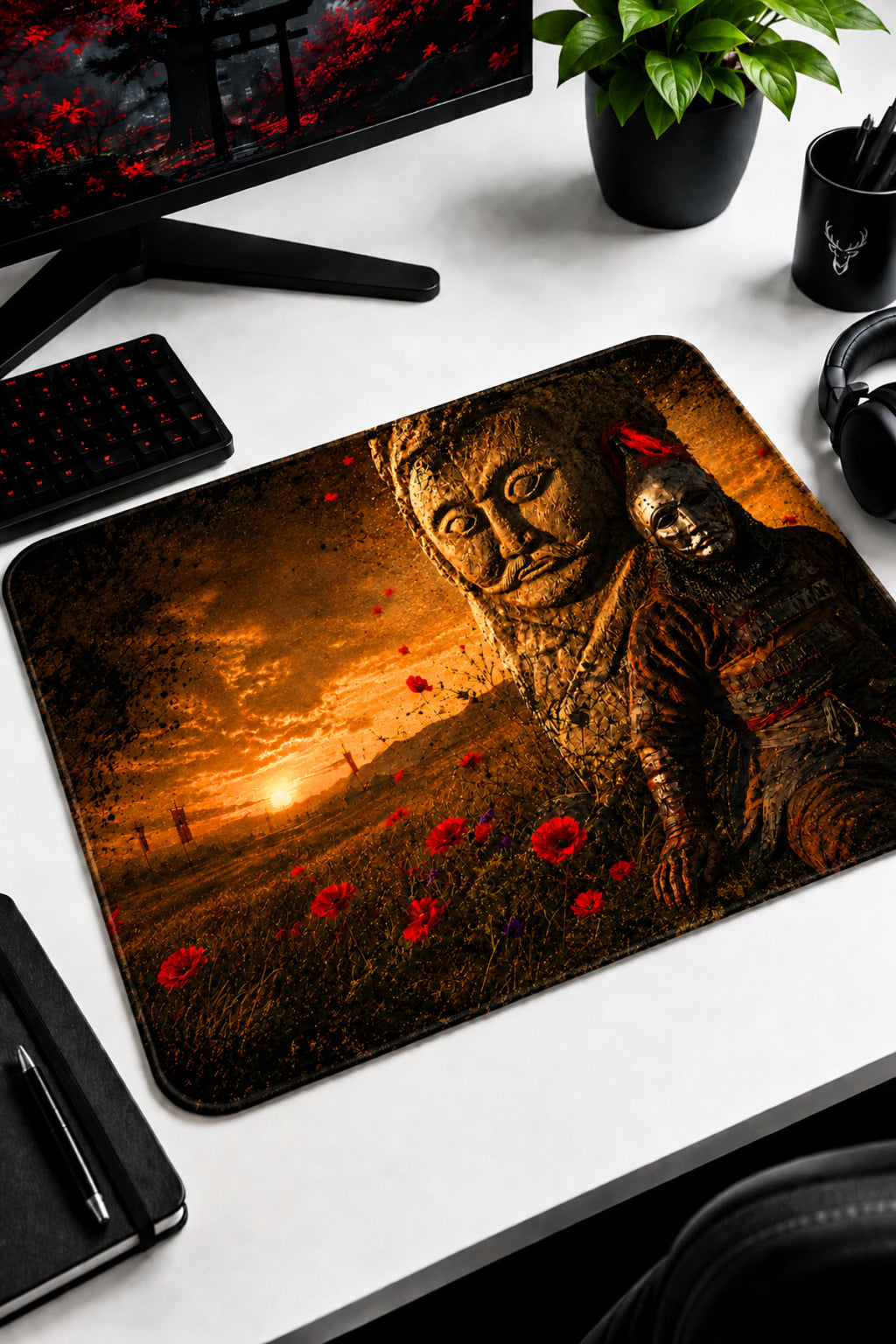 Shogun 50x40 cm oyuncu mouse pad yakın çekim