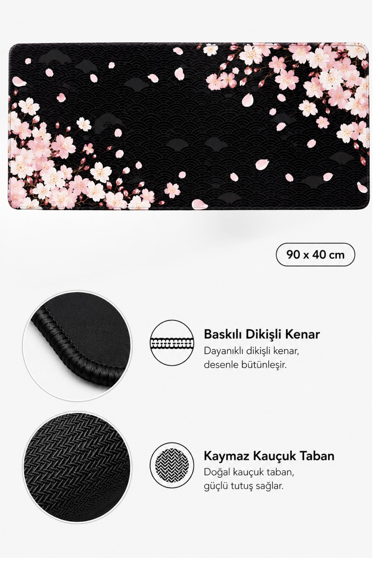 Veil 90x40 cm gaming mouse pad detay görseli