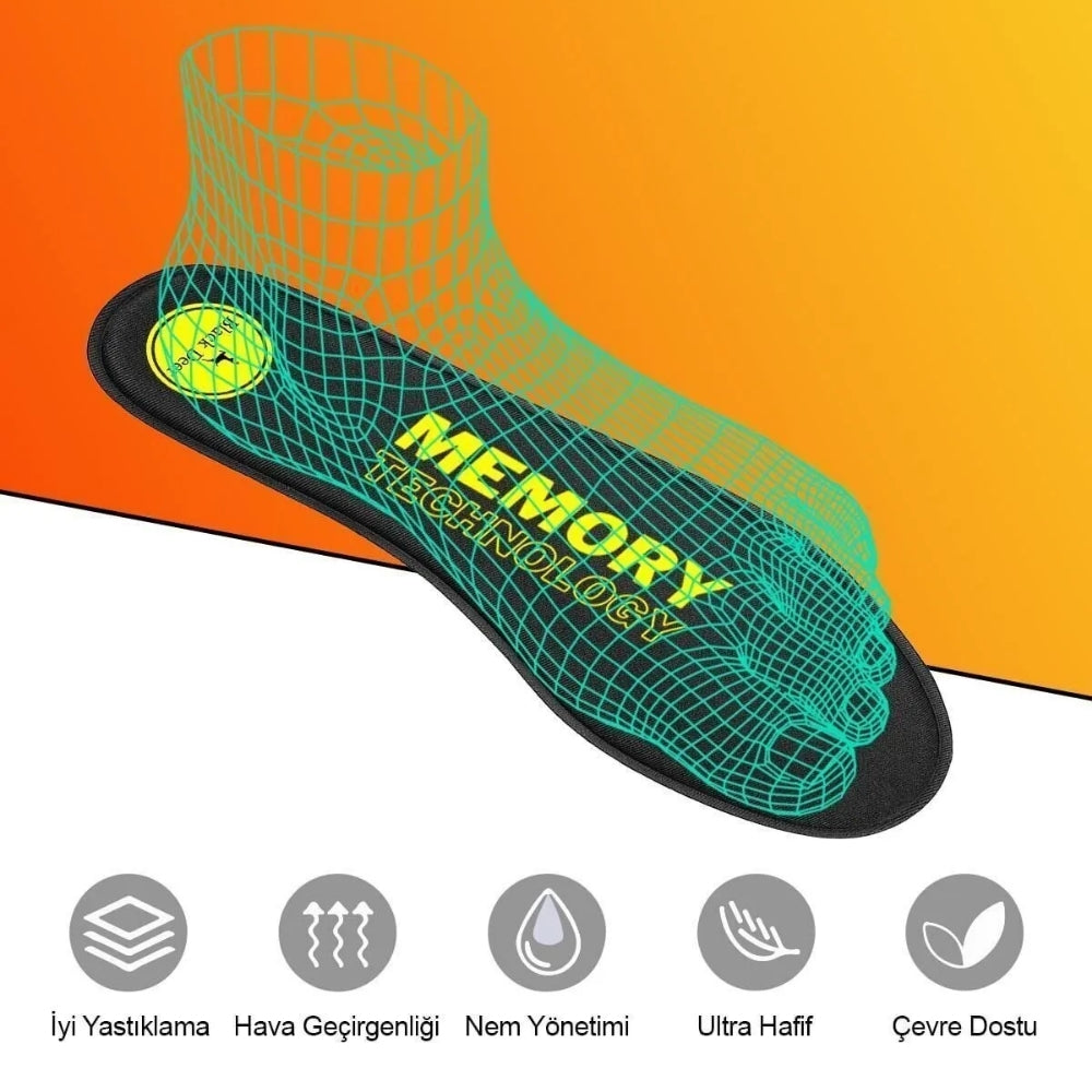 Q90 memory foam tabanlık ayakkabı içinde kullanım görseli