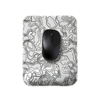 Kare formlu topografik desenli bilek destekli mouse pad