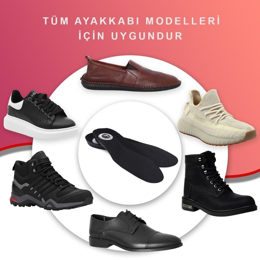 N20 kalın ortopedik tabanlık ayakkabı içinde kullanım görseli