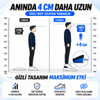 Orthotech 4 cm boy uzatan tabanlık, ark destekli ve topuk yuvalı, siyah — görsel 3