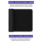 Siyah oyuncu mouse pad – doğal kauçuk kaymaz taban