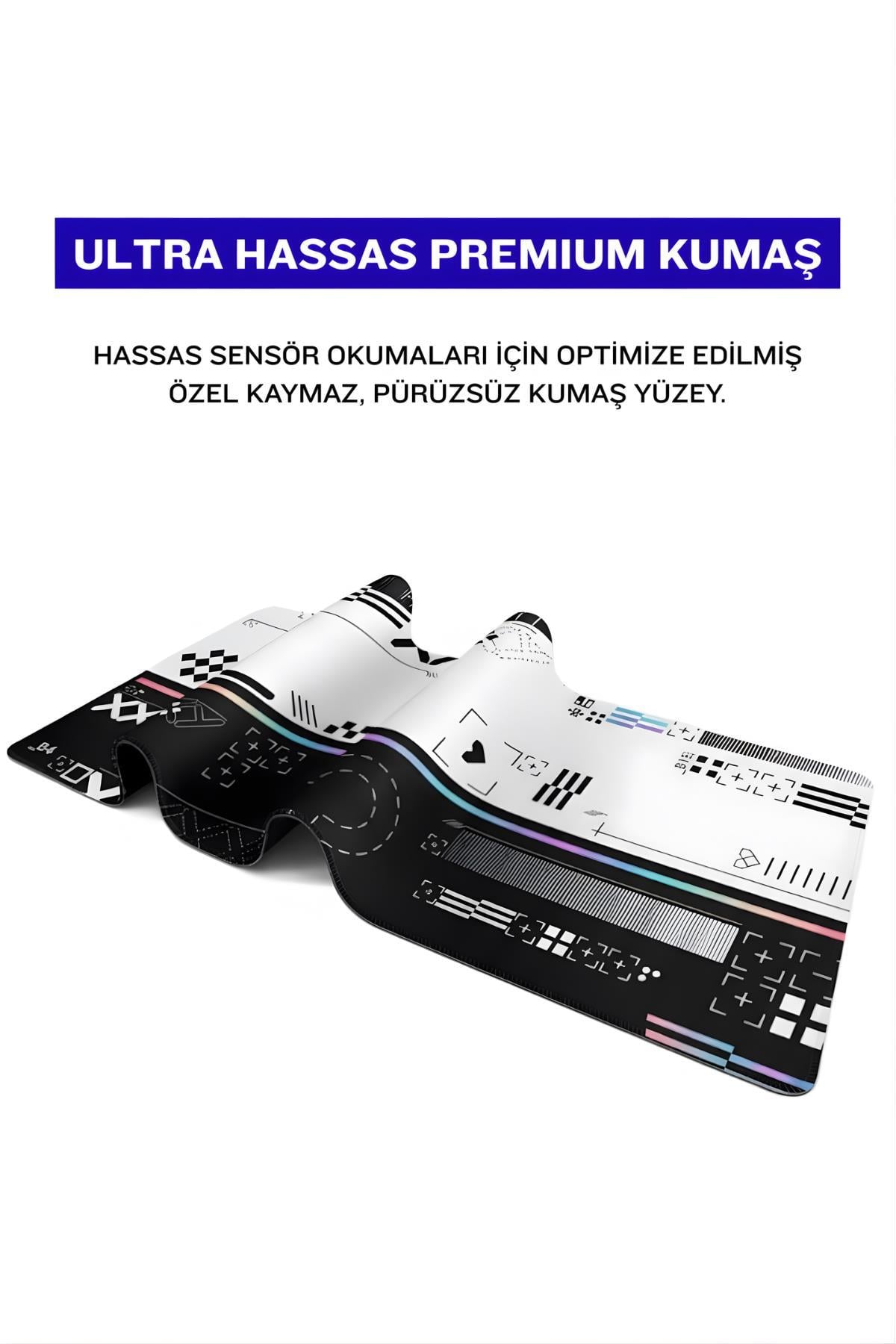 Çok modelli 70x30 cm gaming mouse pad kauçuk taban detayı