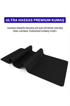 Çok modelli 90x40 cm gaming mouse pad dikişli kenar detayı