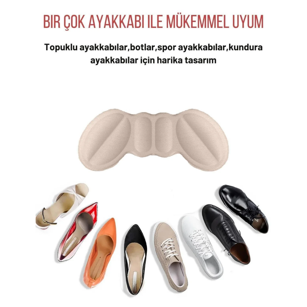 T20 topuk vurma önleyici ped ve ayakkabı daraltma aparatı, bej — görsel 4