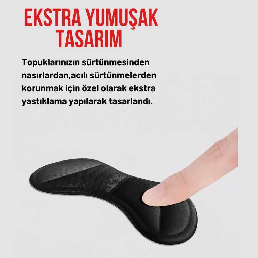 T30 topuk vurma önleyici ped ve ayakkabı daraltma aparatı, siyah — görsel 3