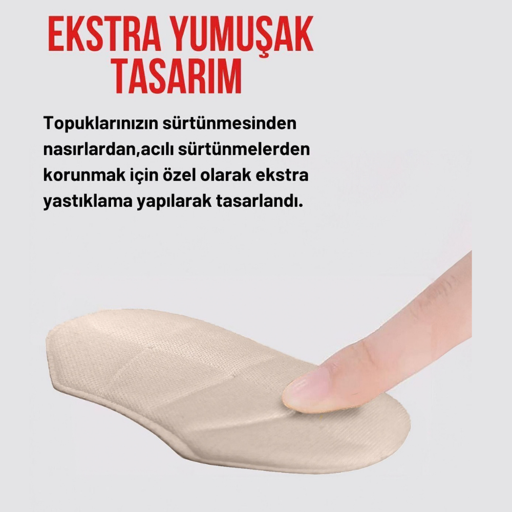 T40 topuk vurma önleyici ped ve ayakkabı daraltma aparatı, bej — görsel 3