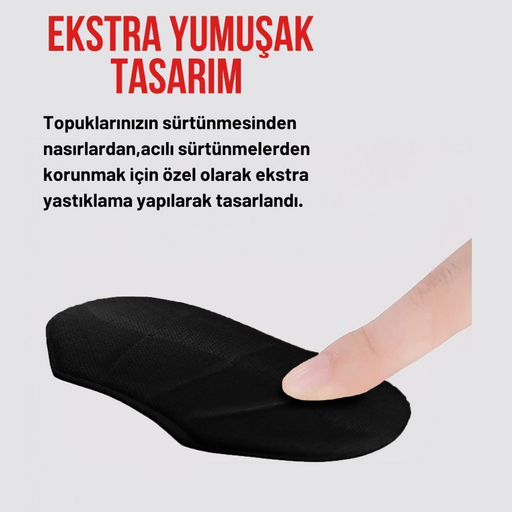 T40 topuk vurma önleyici ped ve ayakkabı daraltma aparatı, siyah — görsel 3