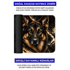 Bekçi Alman Kurdu desenli mouse pad doğal kauçuk kaymaz taban ve dikişli kenar detayı