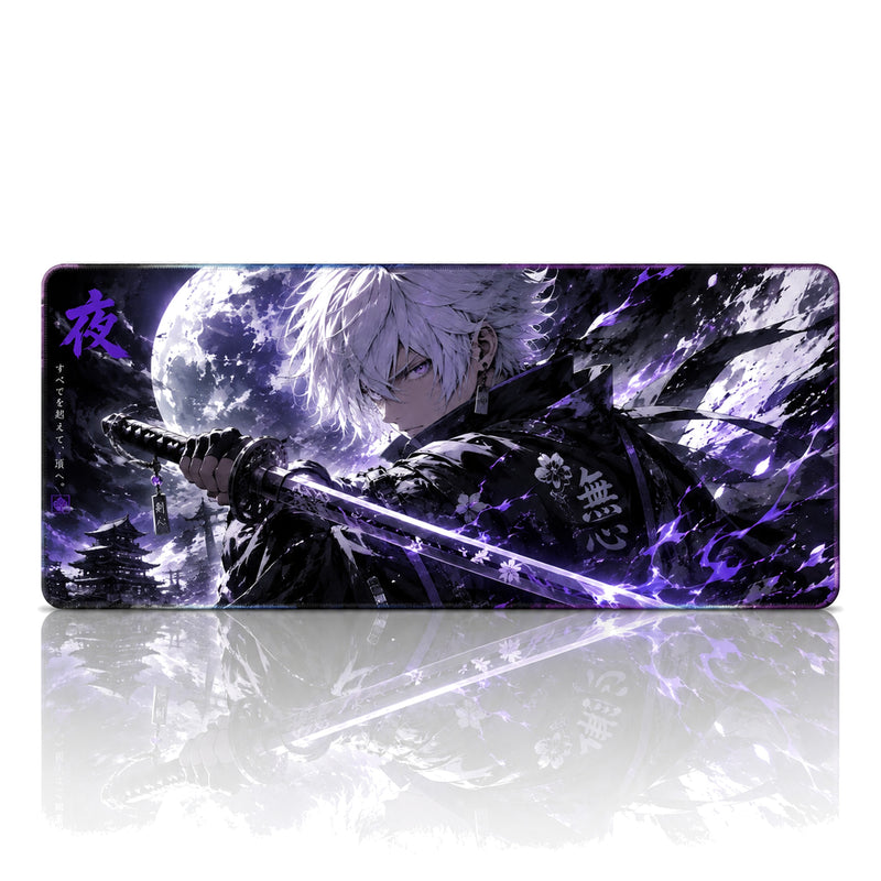 Anime Oyuncu Mouse Pad 90x40 – Gece Samurayı — Gaming Mouse Pad