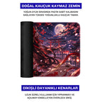 Kitsune Maske anime oyuncu mouse pad – doğal kauçuk kaymaz taban