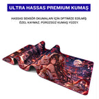 Kitsune Maske anime oyuncu mouse pad – premium kumaş yüzey