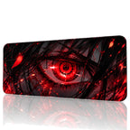 Kızıl Göz anime oyuncu mouse pad – beyaz fon önden görünüm